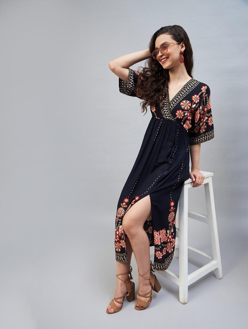 women's wrap floral dress - 19371152 - Standard Image - 4