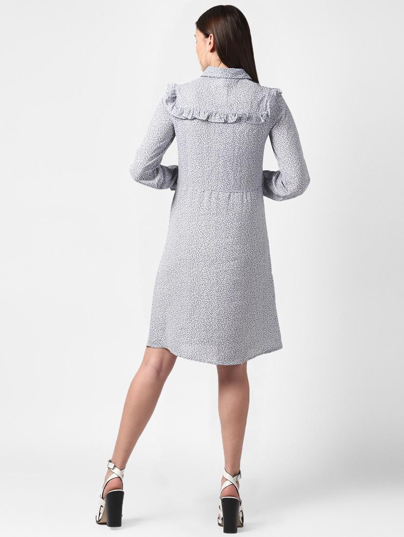 women's micro print dress - 19371333 - Standard Image - 4