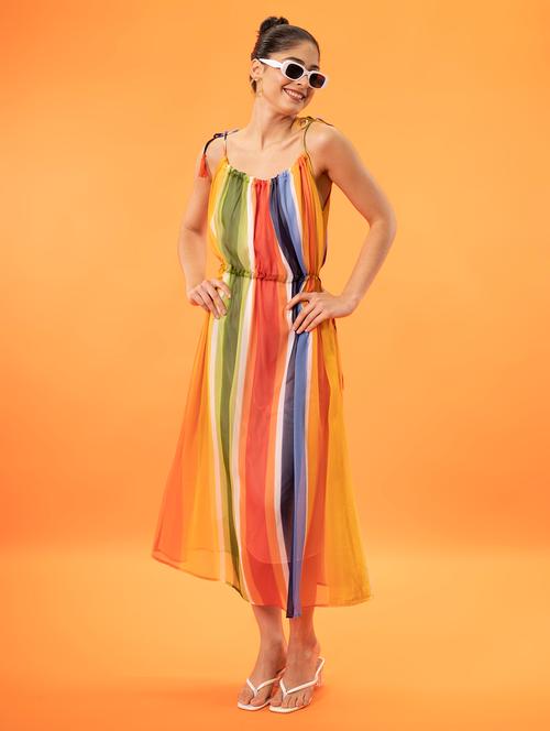 women's fit & flare printed dress - 19371398 - Very Small Image - 1