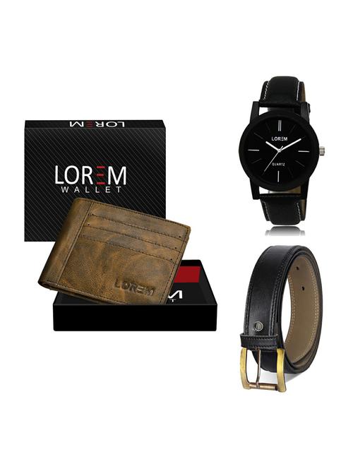 belt, wallet & watch gift combo - 19372940 - Very Small Image - 1