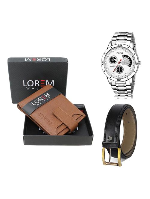 belt, wallet & watch gift combo - 19373156 - Very Small Image - 1