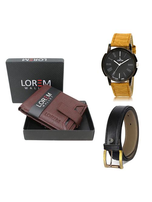 belt, wallet & watch gift combo - 19374010 - Very Small Image - 1