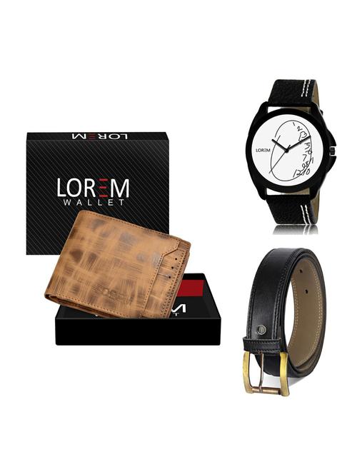 belt, wallet & watch gift combo - 19375012 - Very Small Image - 1