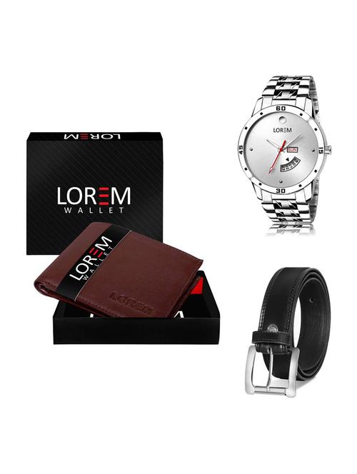 belt, wallet & watch gift combo - 19376400 - Very Small Image - 1