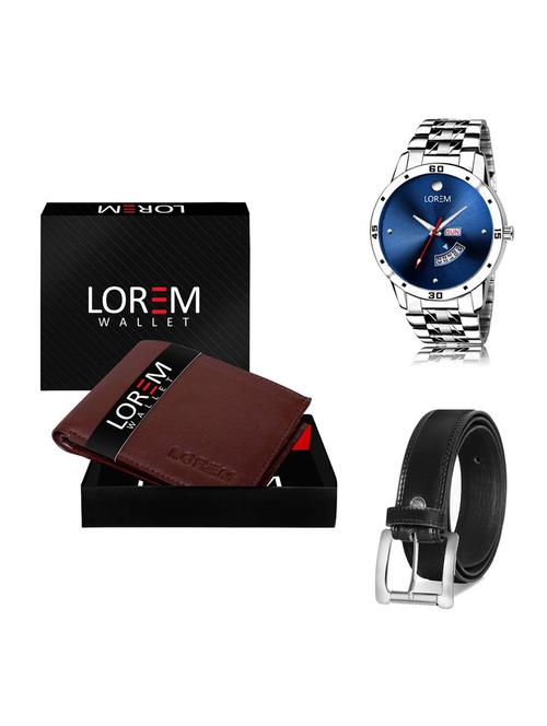 belt, wallet & watch gift combo - 19376490 - Very Small Image - 1