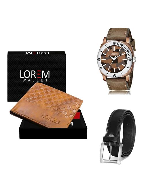 belt, wallet & watch gift combo - 19378088 - Very Small Image - 1