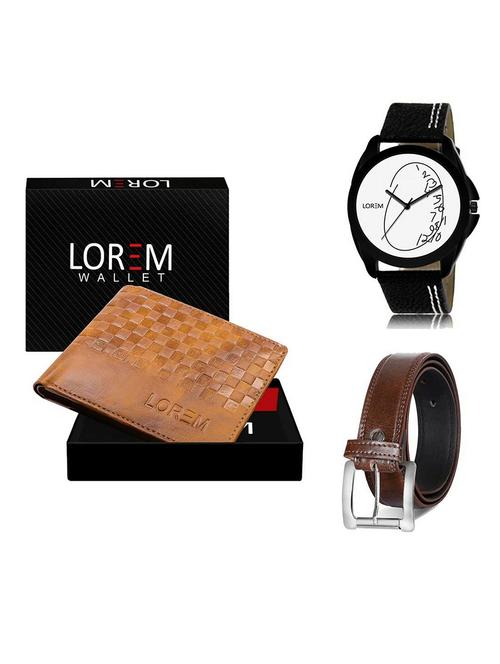 belt, wallet & watch gift combo - 19381328 - Very Small Image - 1