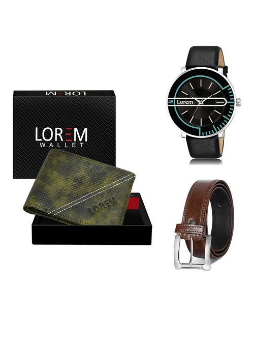 belt, wallet & watch gift combo - 19382090 - Very Small Image - 1