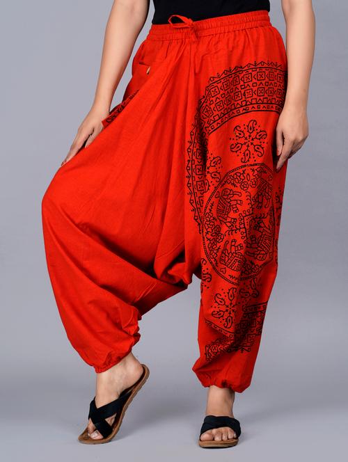 orange printed palazzo - 19382398 - Very Small Image - 1