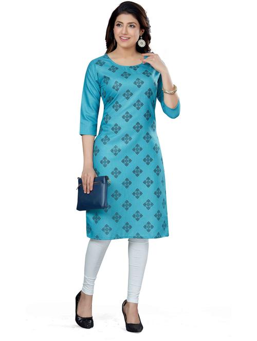 women's straight kurta - 19383034 - Very Small Image - 1