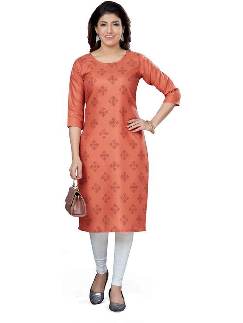 women's straight kurta - 19383038 - Very Small Image - 1