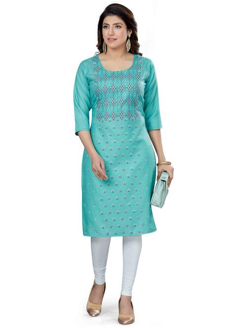 women printed straight kurta - 19383044 - Very Small Image - 1