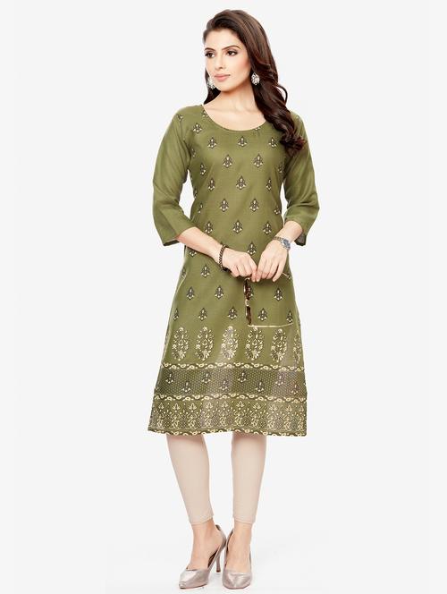 women's straight kurta - 19383054 - Very Small Image - 1