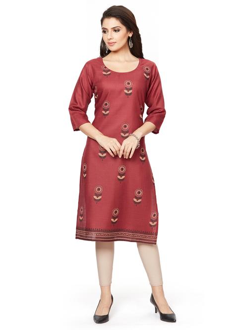 women's straight kurta - 19383056 - Very Small Image - 1