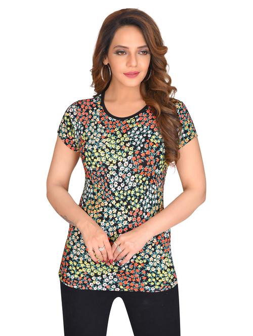 black printed regular tee - 19383271 - Very Small Image - 1