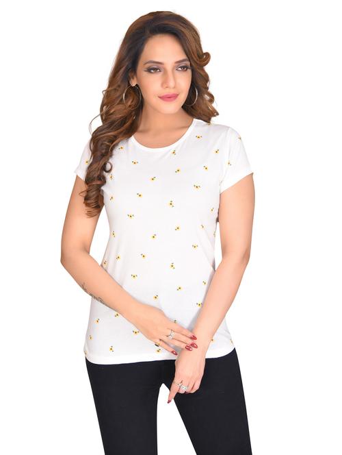 women's all over print round neck t-shirt - 19383276 - Very Small Image - 1