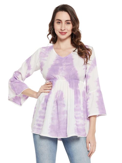 women's peplum v neck top - 19387752 - Very Small Image - 1