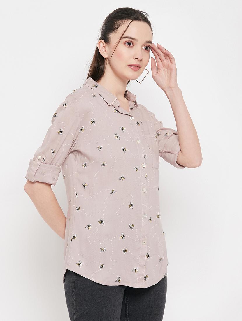pink printed regular shirt - 19387798 - Zoom Image - 2