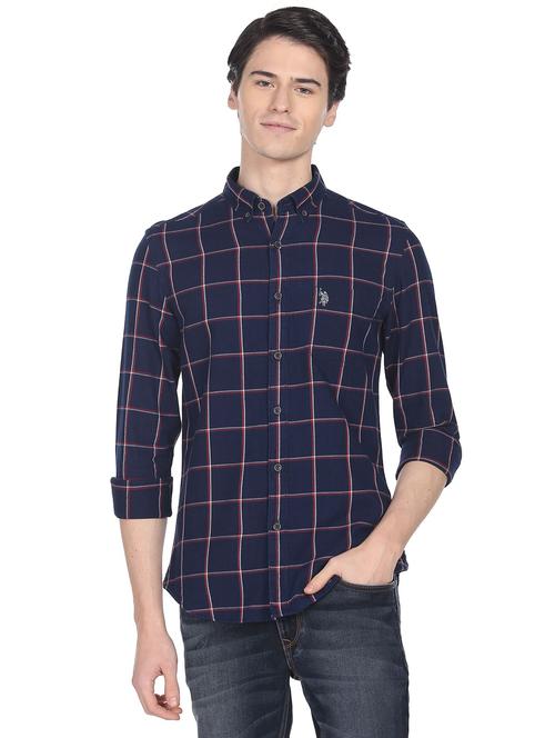 mens checks casual shirt - 19389388 - Very Small Image - 1