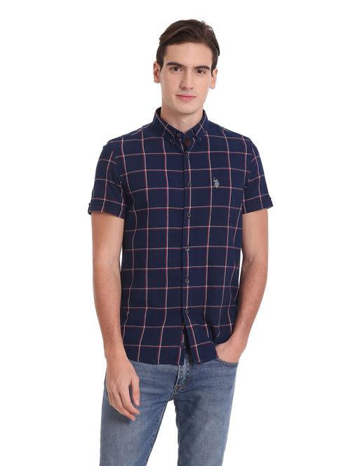 mens checks casual shirt - 19389398 - Very Small Image - 1