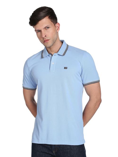 light blue cotton plain tshirt - 19389649 - Very Small Image - 1