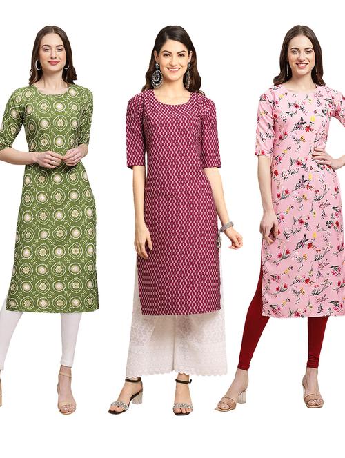 pack of 3 straight kurta - 19399356 - Very Small Image - 1