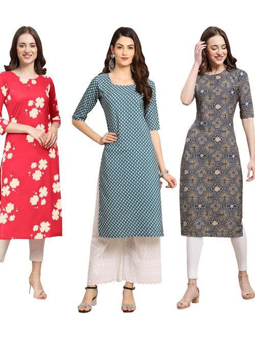 pack of 3 straight kurta - 19399440 - Very Small Image - 1