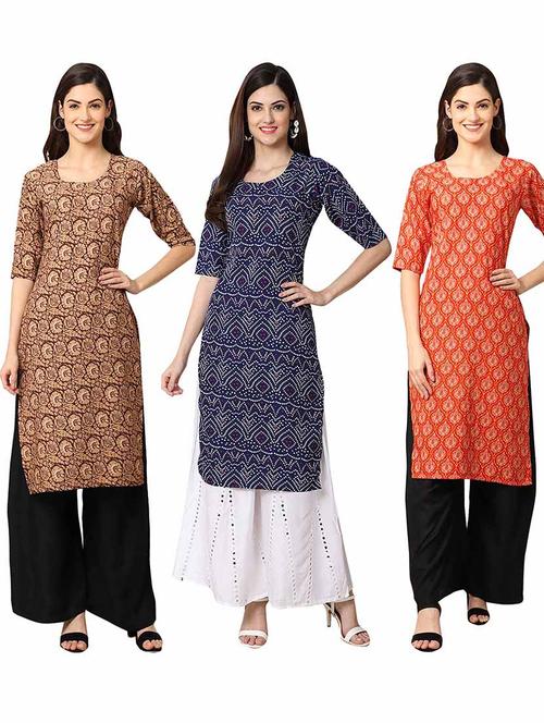 pack of 3 straight kurta - 19400139 - Very Small Image - 1