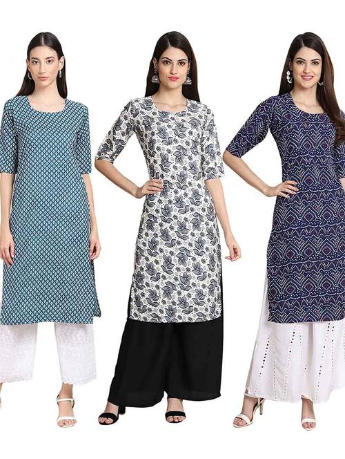 pack of 3 straight kurta - 19400175 - Very Small Image - 1