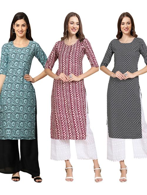pack of 3 multi colored kurta - 19403465 - Very Small Image - 1