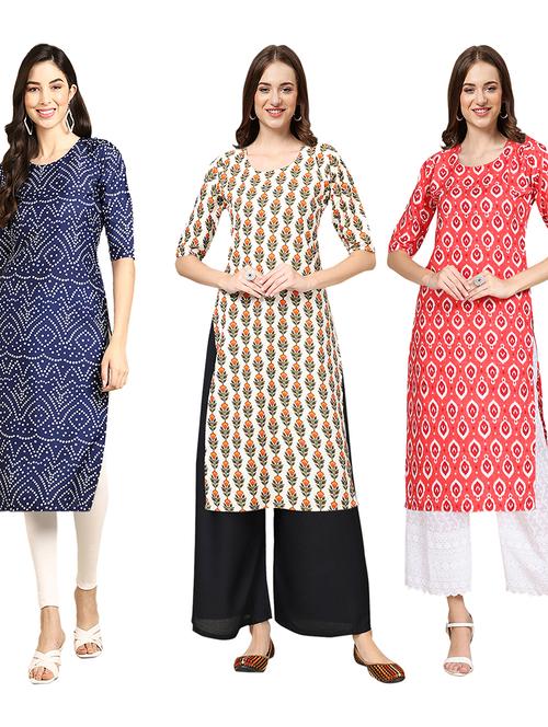 pack of 3 multi colored kurta - 19403546 - Very Small Image - 1