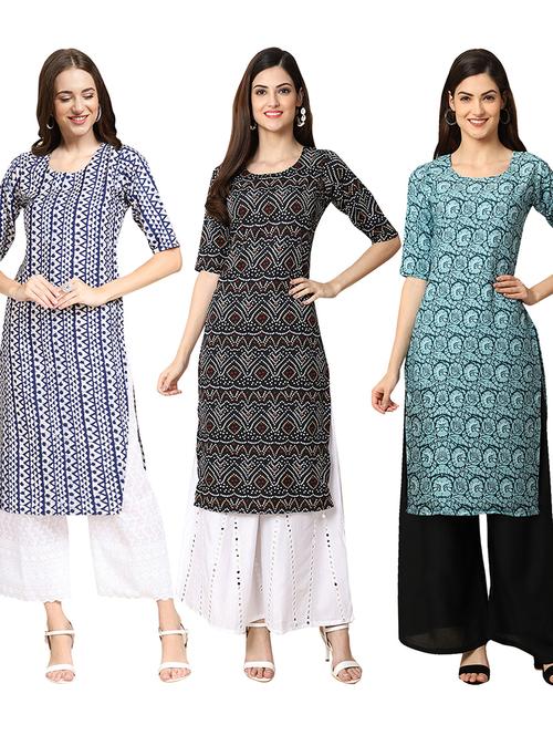 pack of 3 multi colored kurta - 19403586 - Very Small Image - 1
