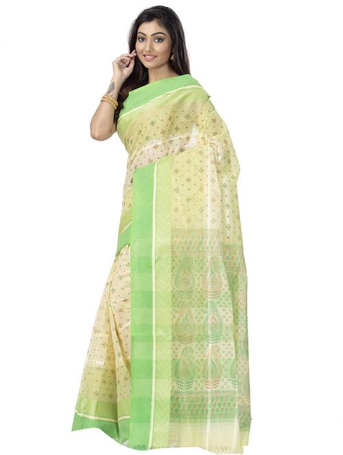 women's self design green colored saree - 19404539 - Very Small Image - 1
