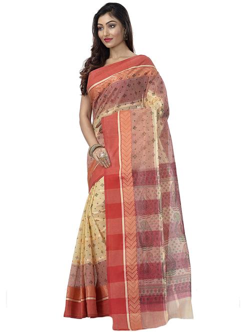women's self design red colored saree - 19404542 - Very Small Image - 1