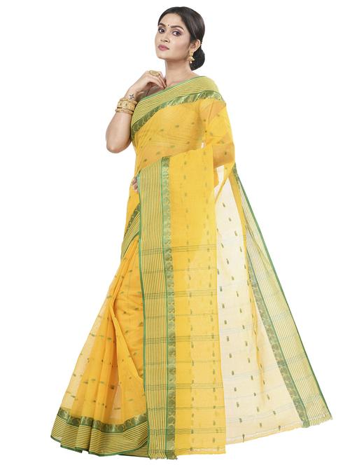 women's self design yellow colored saree - 19404811 - Very Small Image - 1