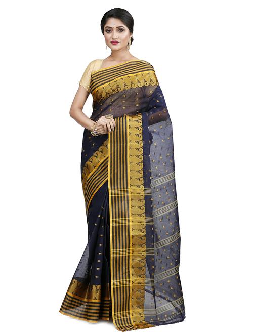 women's self design blue colored saree - 19404826 - Very Small Image - 1