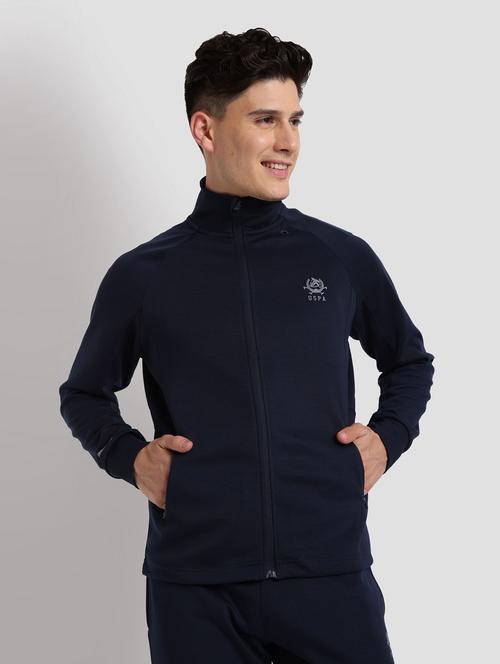 high neck solid casual jacket - 19405612 - Very Small Image - 1