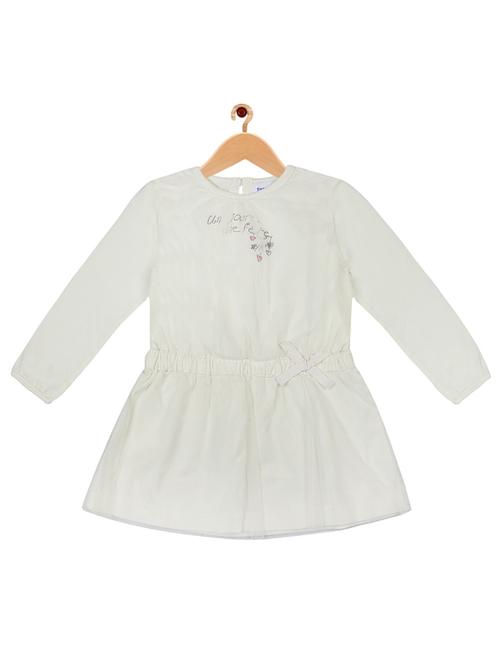 girls round neck long sleeves frock - 19406829 - Very Small Image - 1