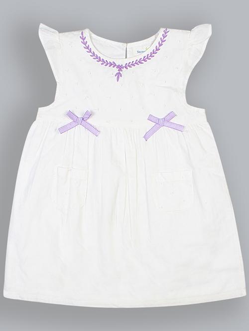 girls round neck short sleeves frock - 19406858 - Very Small Image - 1