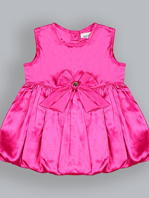 girls round neck short sleeves frock - 19406876 - Very Small Image - 1