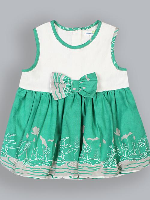 girls round neck sleeveless frock - 19406902 - Very Small Image - 1