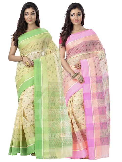 women's saree combo - 19406966 - Very Small Image - 1