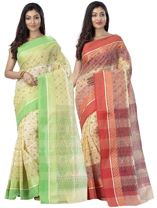 women pack of 2 casual wear combo sarees - 19406967 - Very Small Image - 1