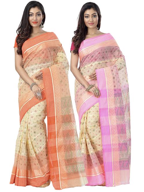women's saree combo - 19406969 - Very Small Image - 1