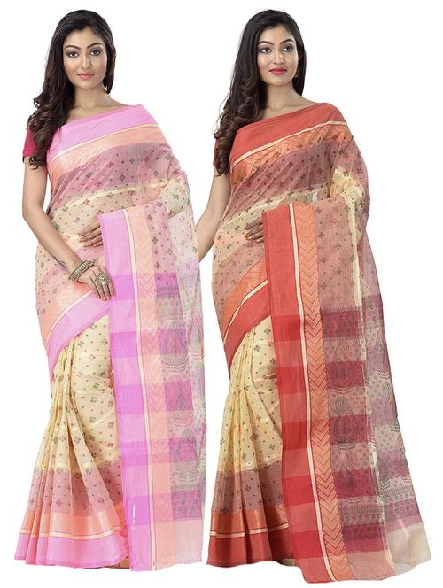women's saree combo - 19406972 - Very Small Image - 1