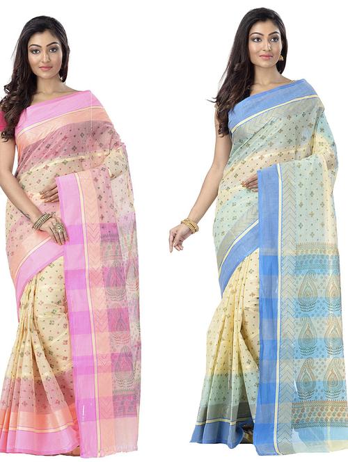 women's saree combo - 19406973 - Very Small Image - 1