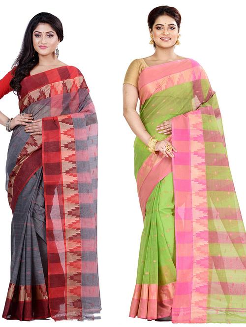 women's saree combo - 19406977 - Very Small Image - 1