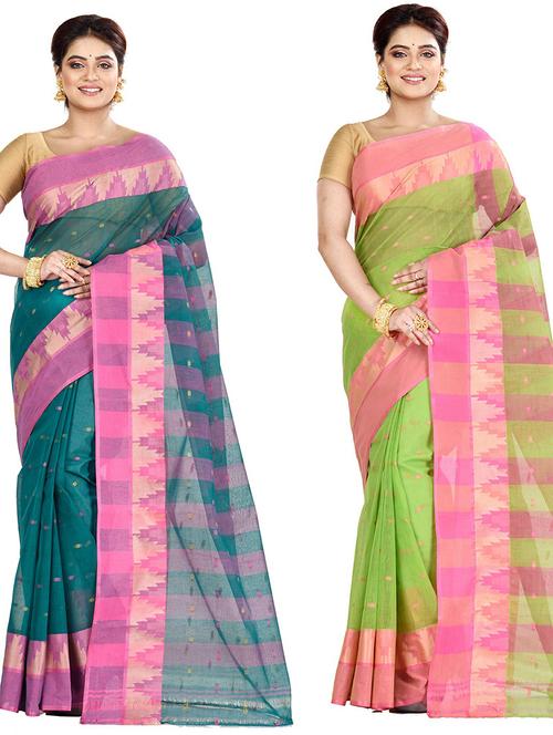 women's saree combo - 19406988 - Very Small Image - 1