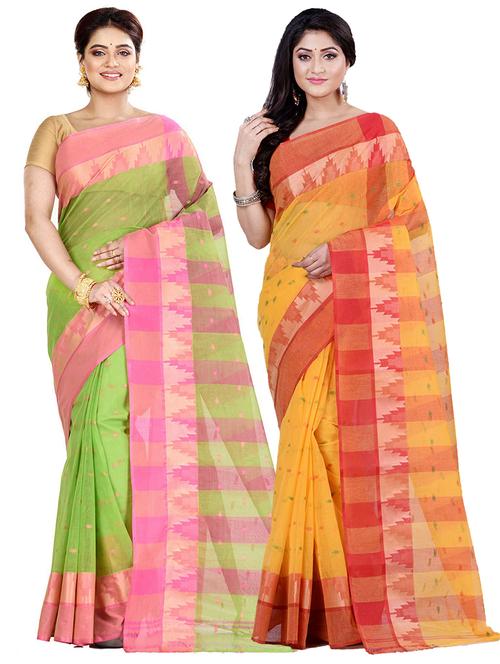women pack of 2 casual wear combo sarees - 19406993 - Very Small Image - 1