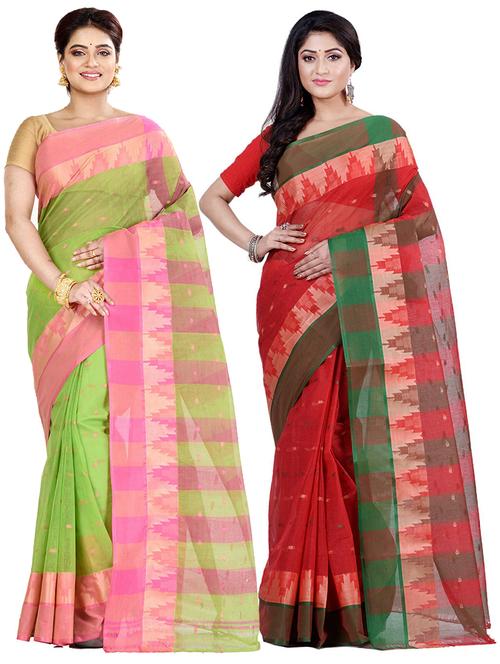 women's saree combo - 19406994 - Very Small Image - 1